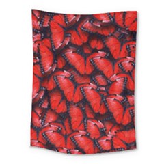 The Red Butterflies Sticking Together In The Nature Medium Tapestry