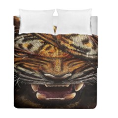 Tiger Face Duvet Cover Double Side (full/ Double Size) by BangZart