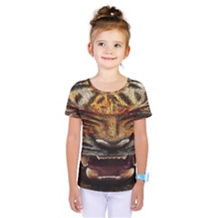Tiger Face Kids  One Piece Tee