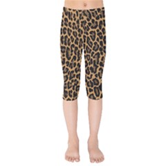 Tiger Skin Art Pattern Kids  Capri Leggings 