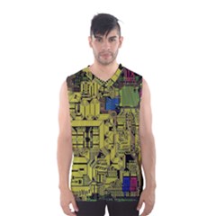 Technology Circuit Board Men s Basketball Tank Top