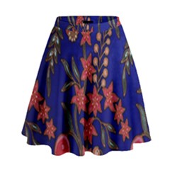 Texture Batik Fabric High Waist Skirt by BangZart