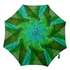 Sunlight Filtering Through Transparent Leaves Green Blue Hook Handle Umbrellas (small) by BangZart