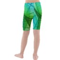 Sunlight Filtering Through Transparent Leaves Green Blue Kids  Mid Length Swim Shorts View2