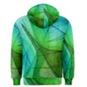 Sunlight Filtering Through Transparent Leaves Green Blue Men s Pullover Hoodie View2