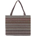 Stripy Knitted Wool Fabric Texture Mini Tote Bag View1