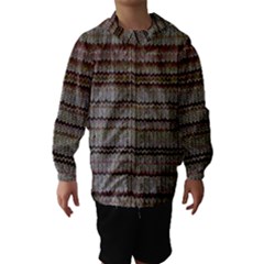 Stripy Knitted Wool Fabric Texture Hooded Wind Breaker (kids)