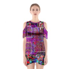 Technology Circuit Board Layout Pattern Shoulder Cutout One Piece by BangZart