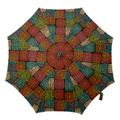 Stract Decorative Ethnic Seamless Pattern Aztec Ornament Tribal Art Lace Folk Geometric Background C Hook Handle Umbrellas (medium)