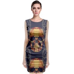 Skull Pattern Classic Sleeveless Midi Dress by BangZart