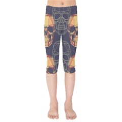 Skull Pattern Kids  Capri Leggings 