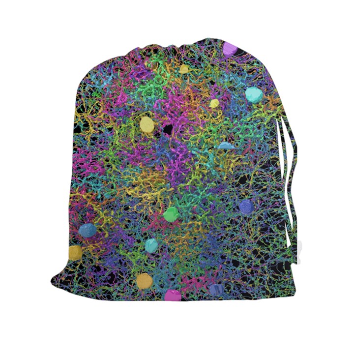 Starbursts Biploar Spring Colors Nature Drawstring Pouches (XXL)