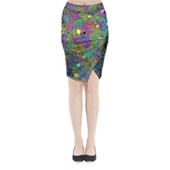 Starbursts Biploar Spring Colors Nature Midi Wrap Pencil Skirt