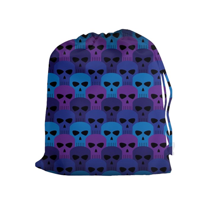 Skull Pattern Wallpaper Drawstring Pouches (Extra Large)