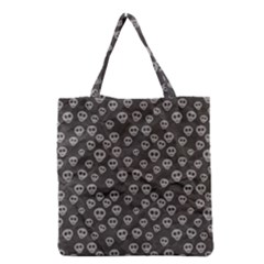 Skull Halloween Background Texture Grocery Tote Bag by BangZart