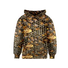 Queen Cup Honeycomb Honey Bee Kids  Pullover Hoodie