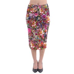 Psychedelic Flower Midi Pencil Skirt