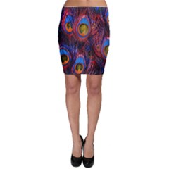 Pretty Peacock Feather Bodycon Skirt