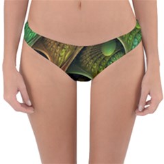 Psytrance Abstract Colored Pattern Feather Reversible Hipster Bikini Bottoms by BangZart