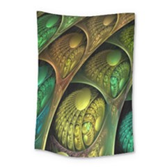 Psytrance Abstract Colored Pattern Feather Small Tapestry