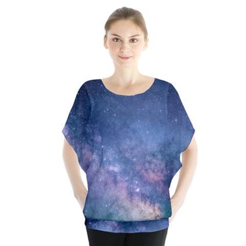 Galaxy Nebula Astro Stars Space Blouse by paulaoliveiradesign