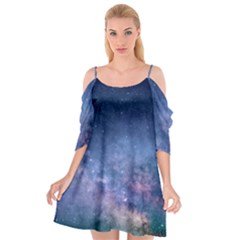 Galaxy Nebula Astro Stars Space Cutout Spaghetti Strap Chiffon Dress by paulaoliveiradesign