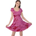 Pink Circuit Pattern Cap Sleeve Dresses View1