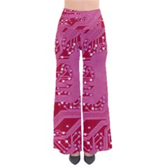 Pink Circuit Pattern Pants by BangZart