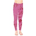 Pink Circuit Pattern Kids  Legging View1