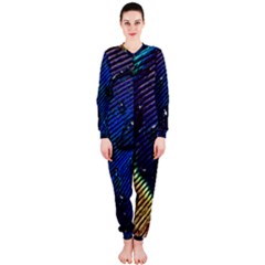 Peacock Feather Retina Mac Onepiece Jumpsuit (ladies)  by BangZart