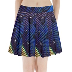 Peacock Feather Retina Mac Pleated Mini Skirt