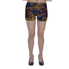 Pattern Bright Skinny Shorts