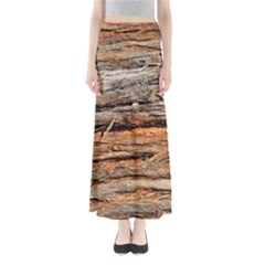 Natural Wood Texture Full Length Maxi Skirt