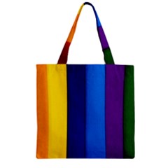 Paper Rainbow Colorful Colors Zipper Grocery Tote Bag by paulaoliveiradesign