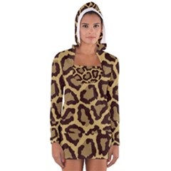 Leopard Long Sleeve Hooded T-shirt