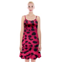 Leopard Skin Spaghetti Strap Velvet Dress