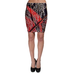 Leaf Pattern Bodycon Skirt