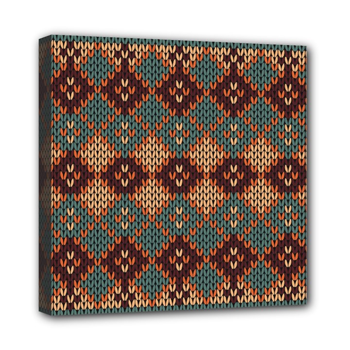 Knitted Pattern Mini Canvas 8  x 8 