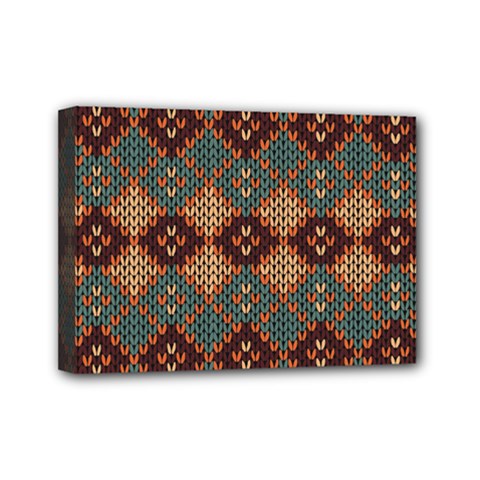 Knitted Pattern Mini Canvas 7  X 5  by BangZart