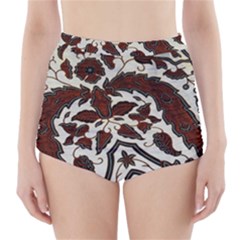 Javanese Batik High-waisted Bikini Bottoms