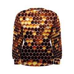 Honey Honeycomb Pattern Women s Sweatshirt