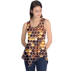 Honey Honeycomb Pattern Sleeveless Tunic