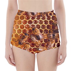 Honey Bees High-waisted Bikini Bottoms by BangZart