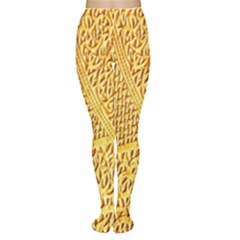 Gold Pattern Women s Tights