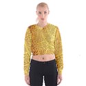 Gold Pattern Cropped Sweatshirt View1