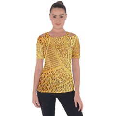 Gold Pattern Short Sleeve Top