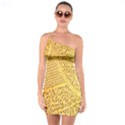 Gold Pattern One Soulder Bodycon Dress View1