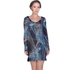 Fractal Tangled Minds Long Sleeve Nightdress