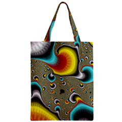 Fractals Random Bluray Zipper Classic Tote Bag