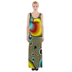 Fractals Random Bluray Maxi Thigh Split Dress